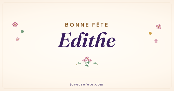 Image « Bonne fête Edithe » au format large