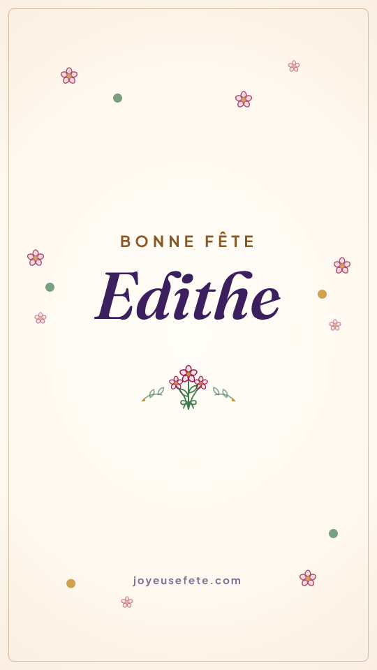 Image « Bonne fête Edithe » au format story
