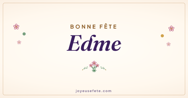 Image « Bonne fête Edme » au format large