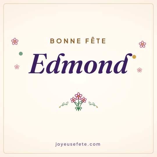 Image carrée « Bonne fête Edmond » pour WhatsApp