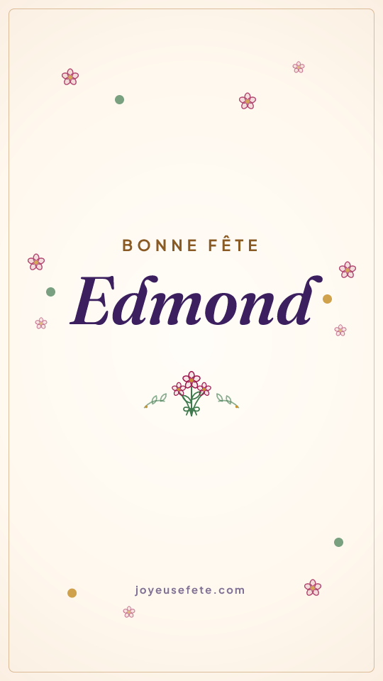 Image « Bonne fête Edmond » au format story