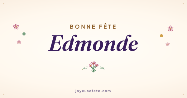 Image « Bonne fête Edmonde » au format large