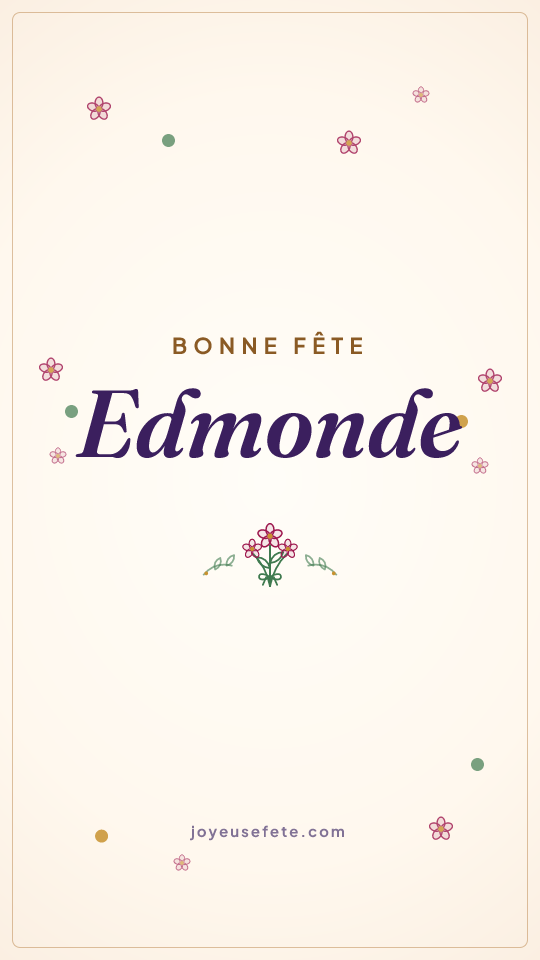 Image « Bonne fête Edmonde » au format story
