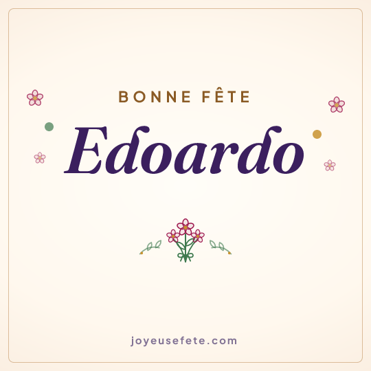 Image carrée « Bonne fête Edoardo » pour WhatsApp