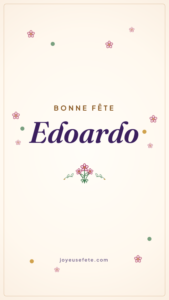 Image « Bonne fête Edoardo » au format story