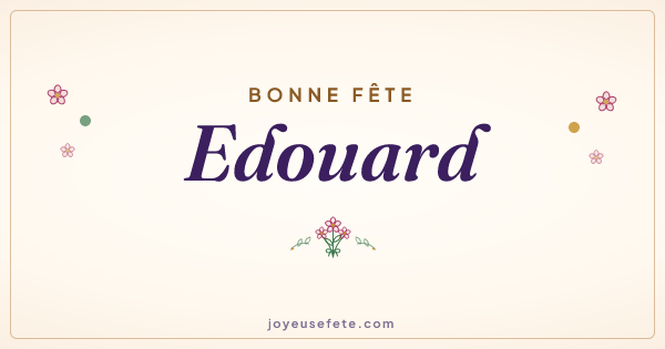 Image « Bonne fête Edouard » au format large