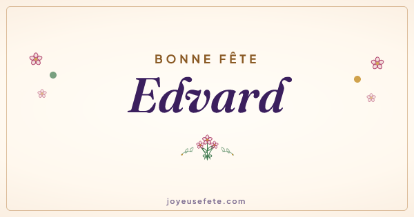 Image « Bonne fête Edvard » au format large