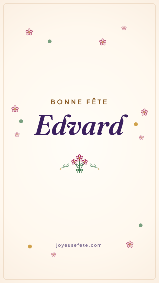 Image « Bonne fête Edvard » au format story