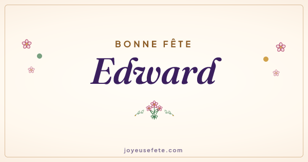 Image « Bonne fête Edward » au format large