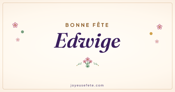 Image « Bonne fête Edwige » au format large