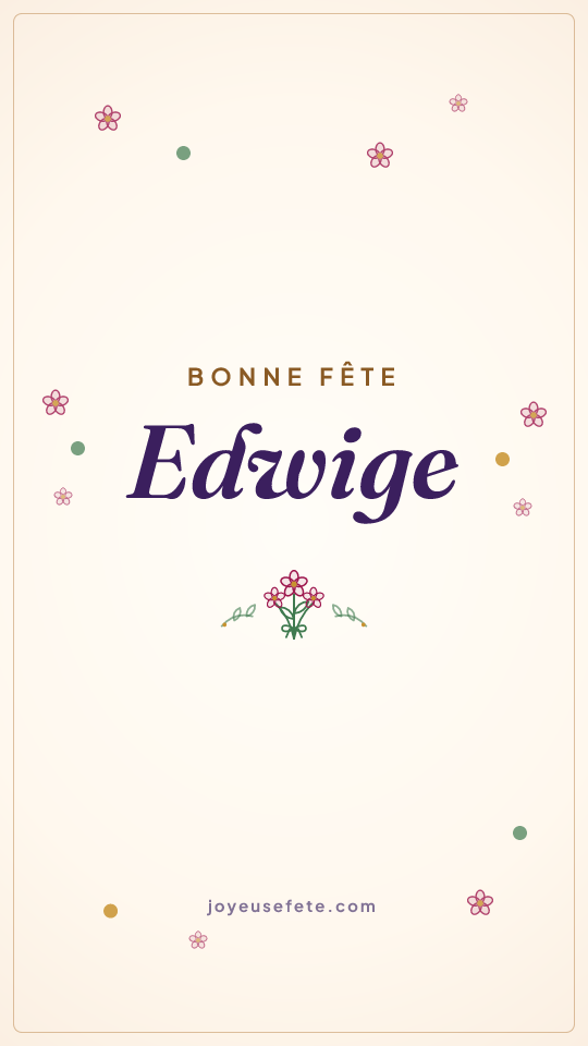 Image « Bonne fête Edwige » au format story