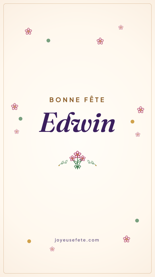 Image « Bonne fête Edwin » au format story
