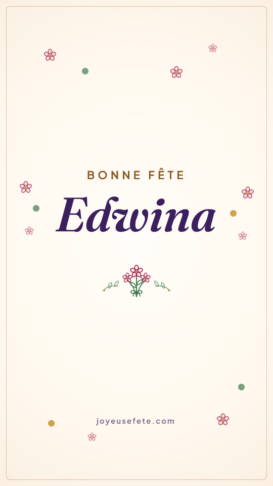 Image « Bonne fête Edwina » au format story
