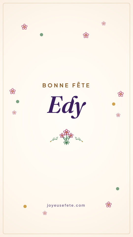 Image « Bonne fête Edy » au format story
