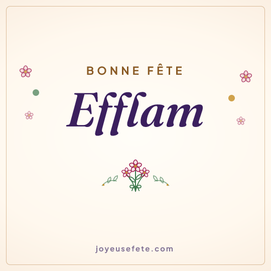 Image carrée « Bonne fête Efflam » pour WhatsApp