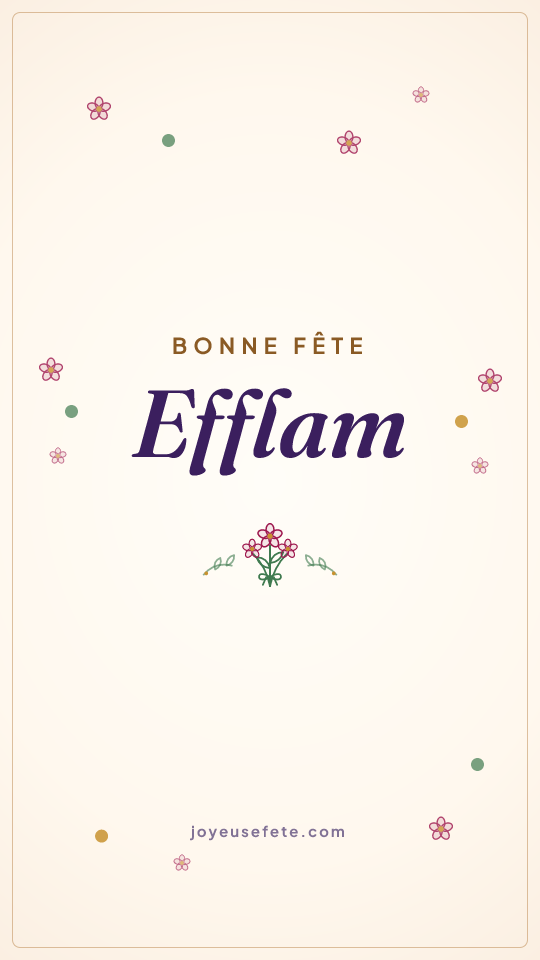 Image « Bonne fête Efflam » au format story