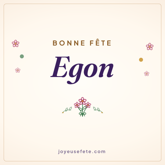 Image carrée « Bonne fête Egon » pour WhatsApp