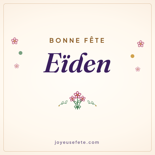 Image carrée « Bonne fête Eïden » pour WhatsApp