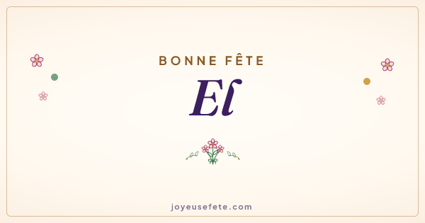Image « Bonne fête El » au format large