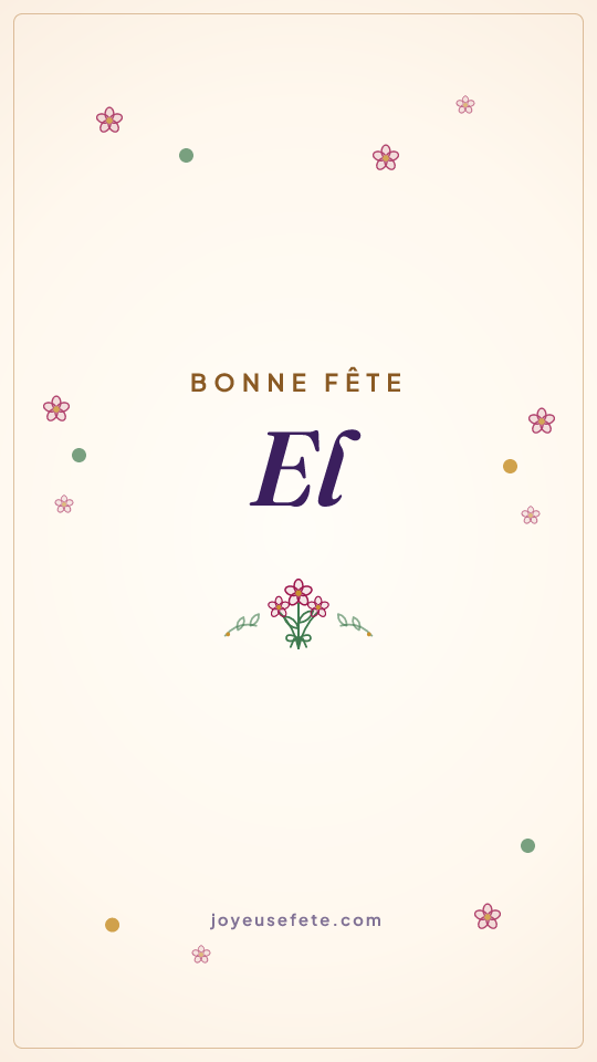 Image « Bonne fête El » au format story
