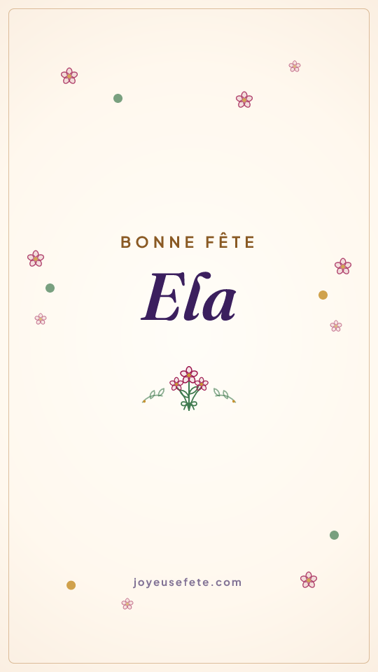 Image « Bonne fête Ela » au format story