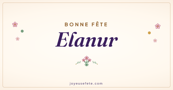 Image « Bonne fête Elanur » au format large