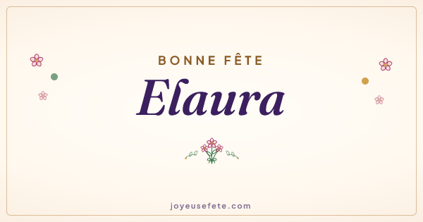 Image « Bonne fête Elaura » au format large