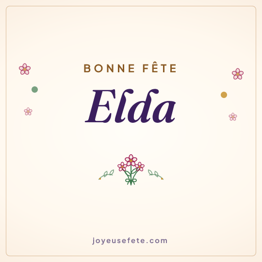 Image carrée « Bonne fête Elda » pour WhatsApp