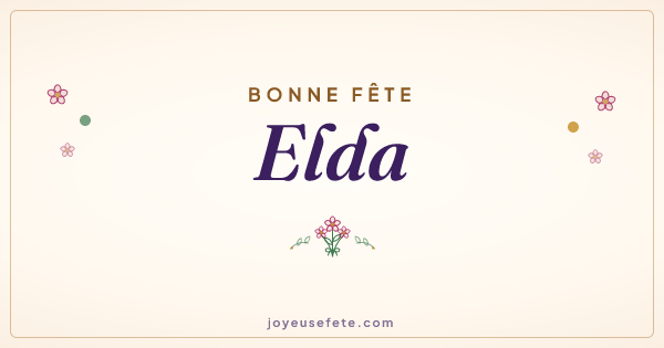 Image « Bonne fête Elda » au format large