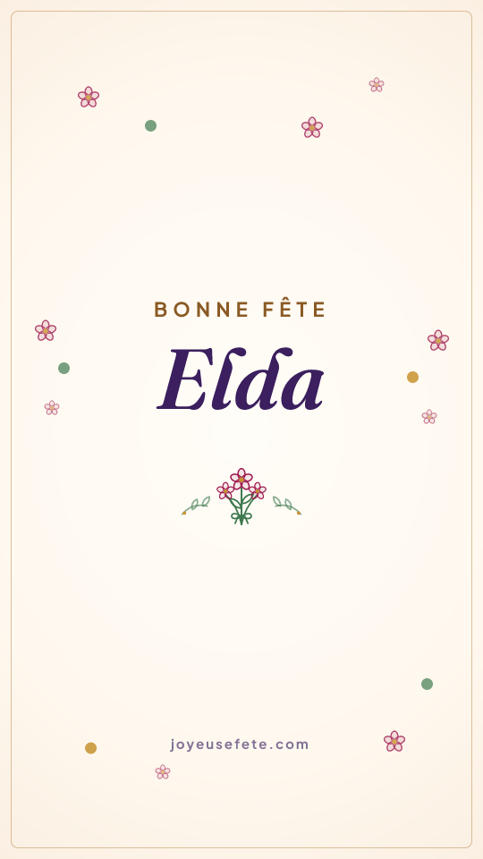 Image « Bonne fête Elda » au format story