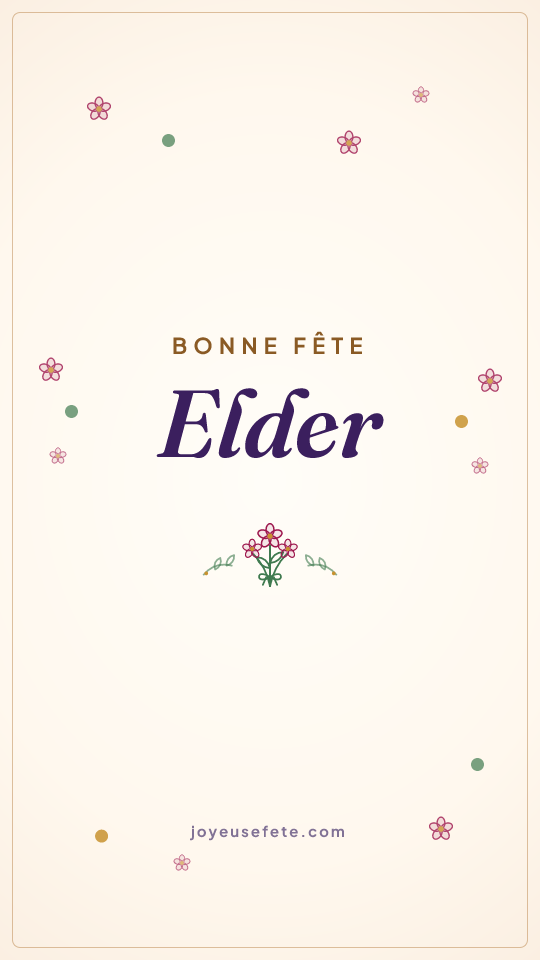 Image « Bonne fête Elder » au format story