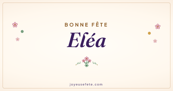 Image « Bonne fête Eléa » au format large
