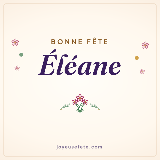 Image carrée « Bonne fête Eléane » pour WhatsApp