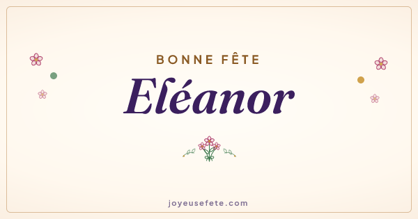 Image « Bonne fête Eléanor » au format large