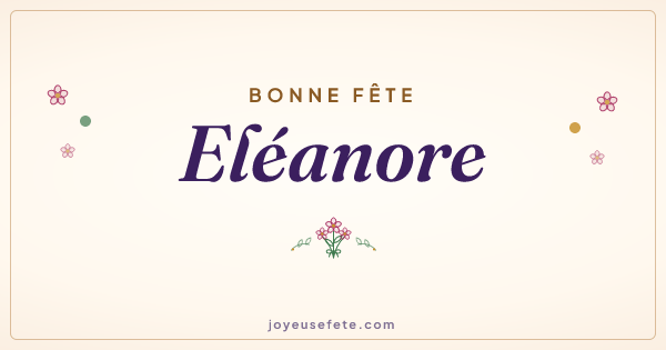 Image « Bonne fête Eléanore » au format large