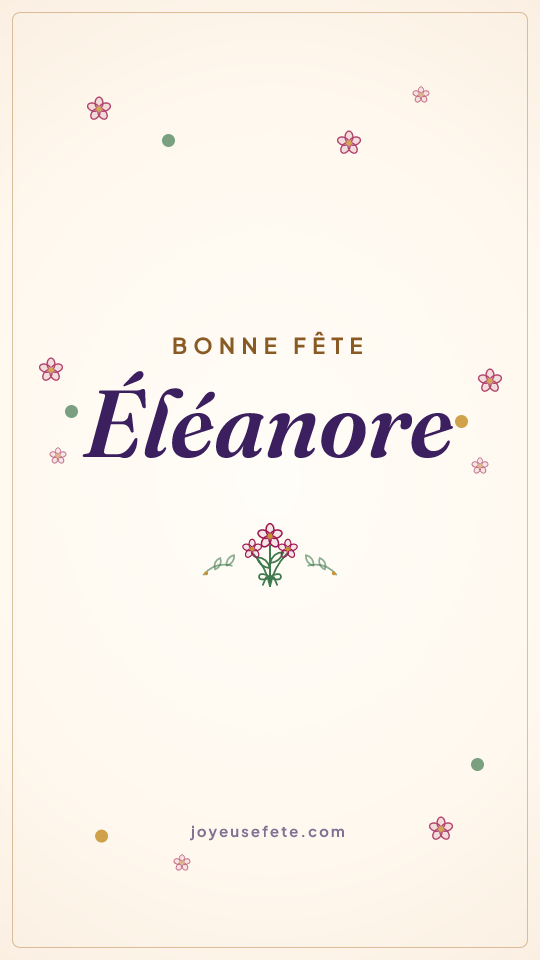 Image « Bonne fête Eléanore » au format story