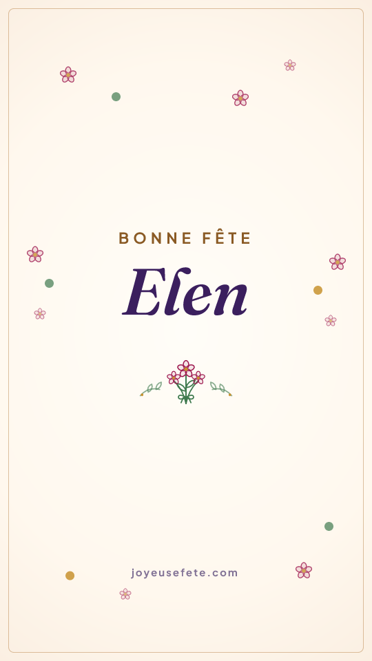 Image « Bonne fête Elen » au format story