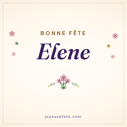 Image carrée « Bonne fête Elene » pour WhatsApp