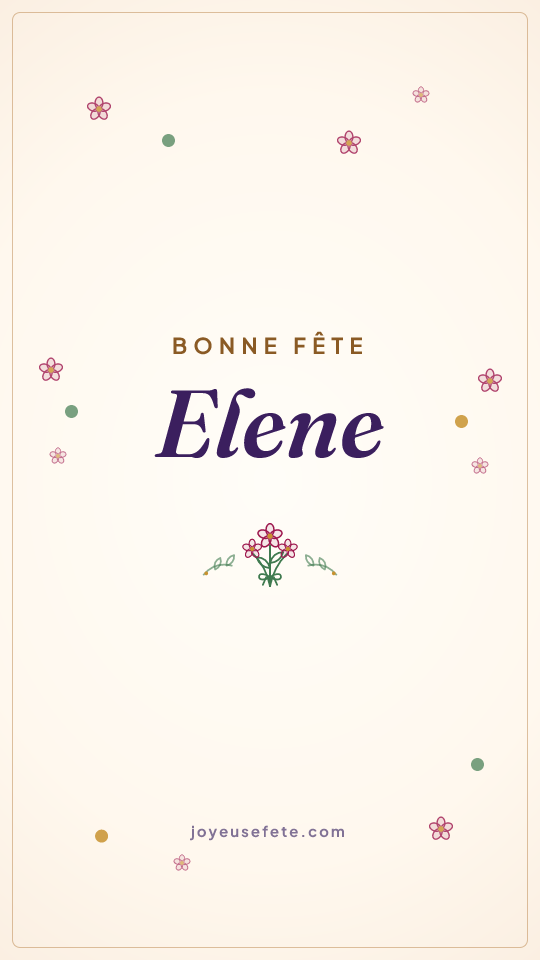 Image « Bonne fête Elene » au format story
