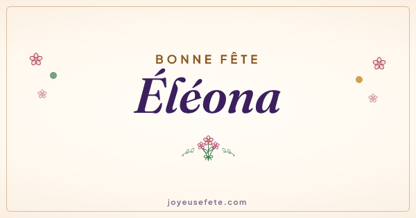 Image « Bonne fête Éléona » au format large