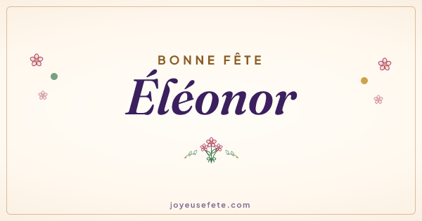 Image « Bonne fête Eléonor » au format large