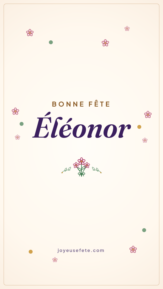 Image « Bonne fête Eléonor » au format story