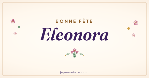 Image « Bonne fête Eleonora » au format large