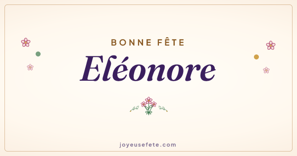 Image « Bonne fête Eléonore » au format large