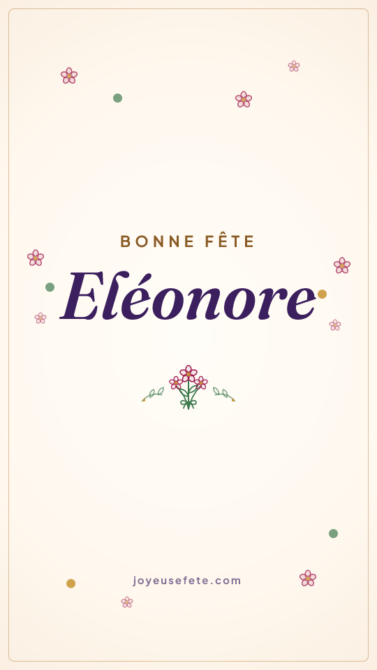 Image « Bonne fête Eléonore » au format story