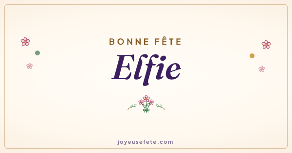 Image « Bonne fête Elfie » au format large