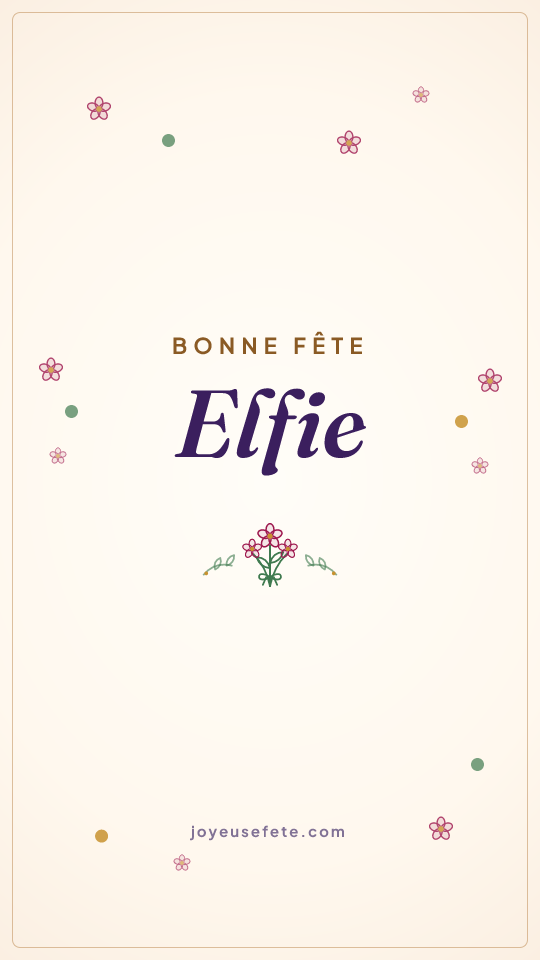 Image « Bonne fête Elfie » au format story