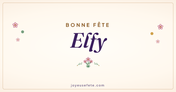 Image « Bonne fête Elfy » au format large
