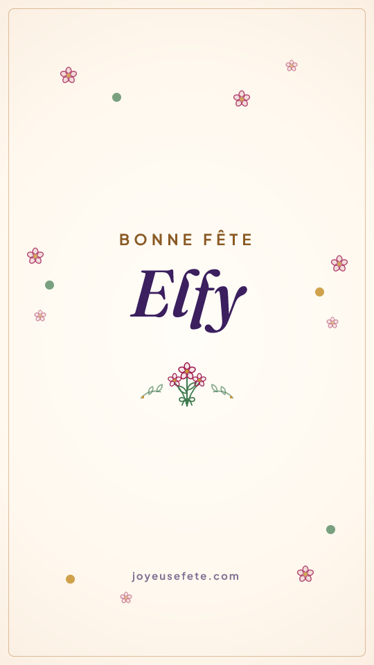 Image « Bonne fête Elfy » au format story
