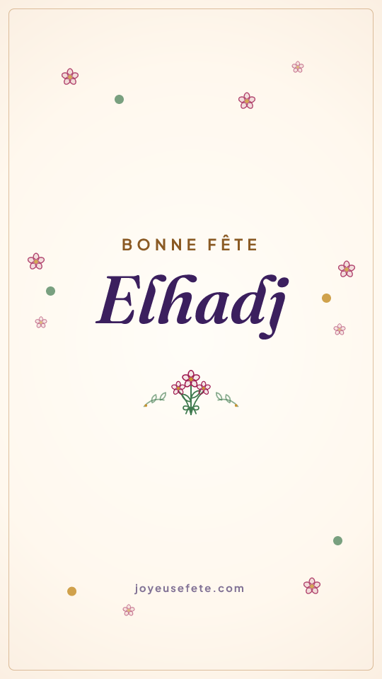 Image « Bonne fête Elhadj » au format story